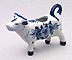 Cow Creamer Handpainted Delft Blue Floral