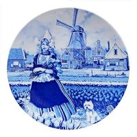 Plate Blue Tulip Girl 