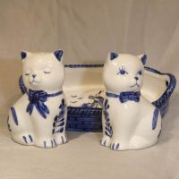 Salt & Pepper Cats in Basket