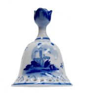 Bell Delft Blue Mill Design Tulip Top 3.2 inches